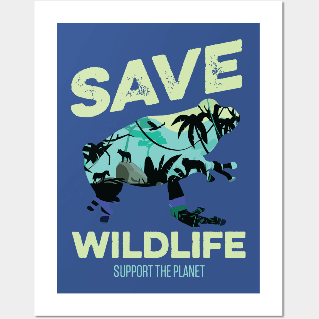 save wildlife support planet 2 Wall Art by crnamer